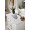 James Martin Savannah 36" Single Vanity Cabinet Bright White with 3 cm Classic White Quartz Top 238-104-V36-BW-3CLW