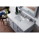 James Martin Copper Cove Encore 48" Single Vanity Silver Gray with 3 cm Carrara Marble Top 301-V48-SL-3CAR