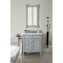 James Martin Brittany 30" Single Vanity Urban Gray with 3 cm Arctic Fall Solid Surface Top 650-V30-UGR-3AF