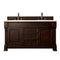 James Martin Brookfield 60" Burnished Mahogany Double Vanity with 3 cm Eternal Marfil Quartz Top 147-114-5661-3EMR