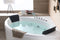 ALFI EAGO 5' Rounded Modern Double Seat Corner Whirlpool Bath Tub with Fixtures AM200