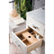 James Martin Addison 15" Base Cabinet with Drawers Glossy White with 3 cm Carrara Marble Top E444-BC15-GW-3CAR