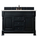 James Martin Brookfield 60" Antique Black Single Vanity with 3 cm Eternal Jasmine Pearl Quartz Top 147-114-5331-3EJP