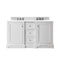 James Martin De Soto 60" Double Vanity Bright White with 3 cm Arctic Fall Solid Surface Top 825-V60D-BW-3AF