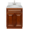 Brown Bathroom Vanity 24", Cara White Marble Top, Faucet LB6B CW254-24GN-6B