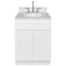 White Bathroom Vanity 24", Cara White Marble Top, Faucet LB7B CW258-24AW-7B