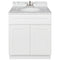 White Bathroom Vanity 30", Cara White Marble Top, Faucet LB5B CW314-30AW-5B