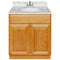 Brown Bathroom Vanity 30", Cara White Marble Top, Faucet LB5B CW314-30RC-5B