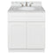 White Bathroom Vanity 30", Cara White Marble Top, Faucet LB4B CW318-30AW-4B