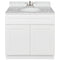 White Bathroom Vanity 36", Cara White Marble Top, Faucet LB5B CW374-36AW-5B