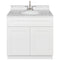 White Bathroom Vanity 36", Cara White Marble Top, Faucet LB6B CW374-36AW-6B