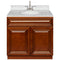 Brown Bathroom Vanity 36", Cara White Marble Top, Faucet LB6B CW374-36GN-6B