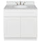 White Bathroom Vanity 36", Cara White Marble Top, Faucet LB4B CW378-36AW-4B