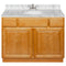 Brown Bathroom Vanity 42", Cara White Marble Top, Faucet LB5B CW434-42RC-5B