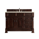 James Martin Brookfield 48" Burnished Mahogany Single Vanity with 3 cm Eternal Marfil Quartz Top 147-114-5266-3EMR