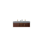 James Martin Mercer Island 59" Double Vanity Coffee Oak Radiant Gold with Dusk Grey Glossy Composite Top 389-V59D-CFO-G-DGG