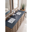 James Martin Bristol 72" Double Vanity Whitewashed Walnut with 3 cm Charcoal Soapstone Quartz Top 157-V72-WW-3CSP