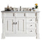 James Martin Brookfield 48" Bright White Single Vanity with 3 cm Carrara Marble Top 147-V48-BW-3CAR