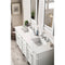 James Martin Brittany 72" Bright White Double Vanity with 3 cm Classic White Quartz Top 650-V72-BW-3CLW