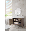 James Martin Linear 36" Single Vanity Whitewashed Walnut with Glossy White Composite Top 210-V36-WW-GW