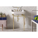 James Martin Wellington 24" Single Console Single Sink with Brass Finish Stand 318-V24-BRS-CRM