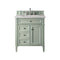 James Martin Brittany 30" Single Vanity Sage Green with 3 cm Eternal Serena Quartz Top 650-V30-SGR-3ESR