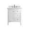 James Martin Palisades 30" Single Vanity Bright White with 3 cm Carrara Marble Top 527-V30-BW-3CAR