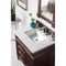 James Martin Brittany 30" Single Vanity Burnished Mahogany with 3 cm Eternal Jasmine Pearl Quartz Top 650-V30-BNM-3EJP