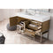 James Martin Columbia 48" Single Vanity Latte Oak with Glossy White Composite Top 388-V48-LTO-BN-GW