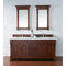 James Martin Brookfield 72" Warm Cherry Double Vanity with 3 cm Classic White Quartz Top 147-114-5781-3CLW