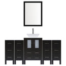 LessCare 84" Modern Bathroom Vanity Set with Mirror and Sink LV2-C9-84-B (Espresso)