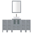 LessCare 72" Modern Bathroom Vanity Set with Mirror and Sink LV2-C7-72-G (Gray)