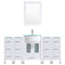 LessCare 84 White Vanity Set - One 36 Sink Base, Four 12 Drawer Bases (LV3-C9-84-W)