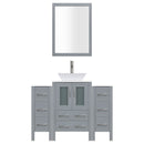 LessCare 60" Modern Bathroom Vanity Set with Mirror and Sink LV2-C6-60-G (Gray)