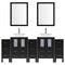 LessCare 108" Modern Bathroom Vanity Set with Mirror and Sink LV2-C21-108-B (Espresso)