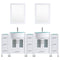 LessCare 108 White Vanity Set - Two 36 Sink Bases, Three 12 Drawer Bases (LV3-C21-108-W)