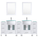 LessCare 96 White Vanity Set - Two 30 Sink Bases, Three 12 Drawer Bases (LV3-C20-96-W)