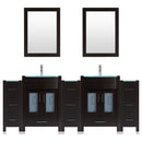 LessCare 96 Black Vanity Set - Two 30 Sink Bases, Three 12 Drawer Bases (LV3-C20-96-B)