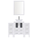 LessCare 60" Modern Bathroom Vanity Set with Mirror and Sink LV2-C6-60-W (White)