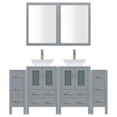 LessCare 84" Modern Bathroom Vanity Set with Mirror and Sink LV2-C17-84-G (Gray)
