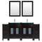 LessCare 84 Black Vanity Set - Two 30 Sink Bases, Two 12 Drawer Bases (LV3-C17-84-B)