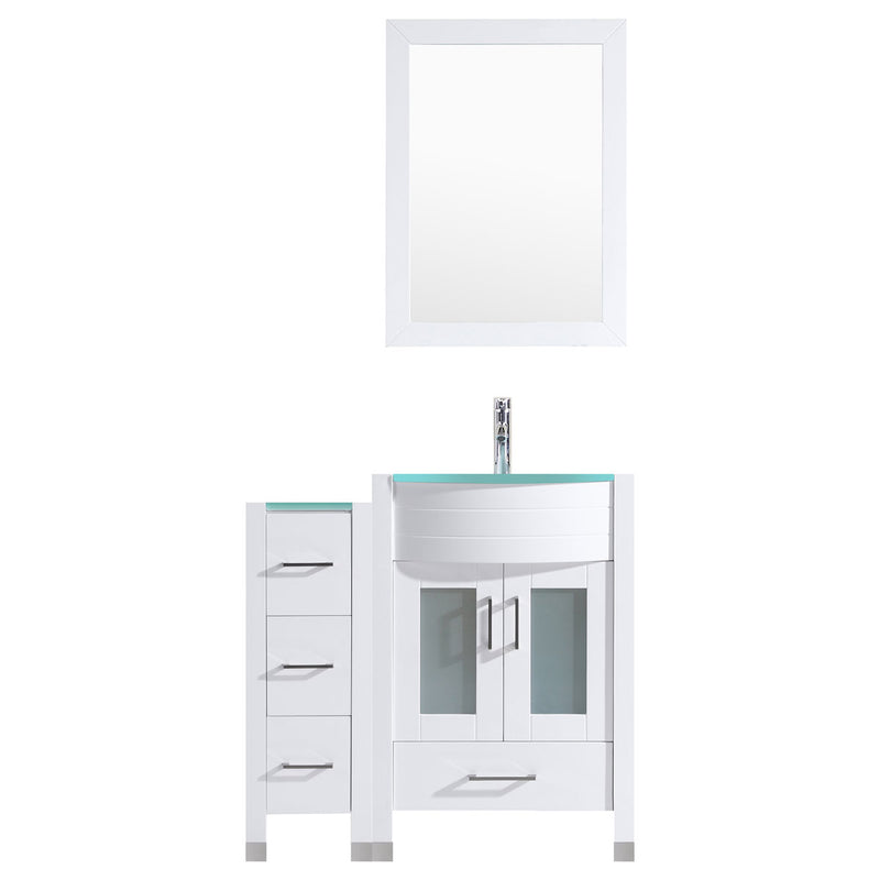 LessCare 42 White Vanity Set - One 30 Sink Base, One 12 Drawer Base (LV3-C2-42-W)
