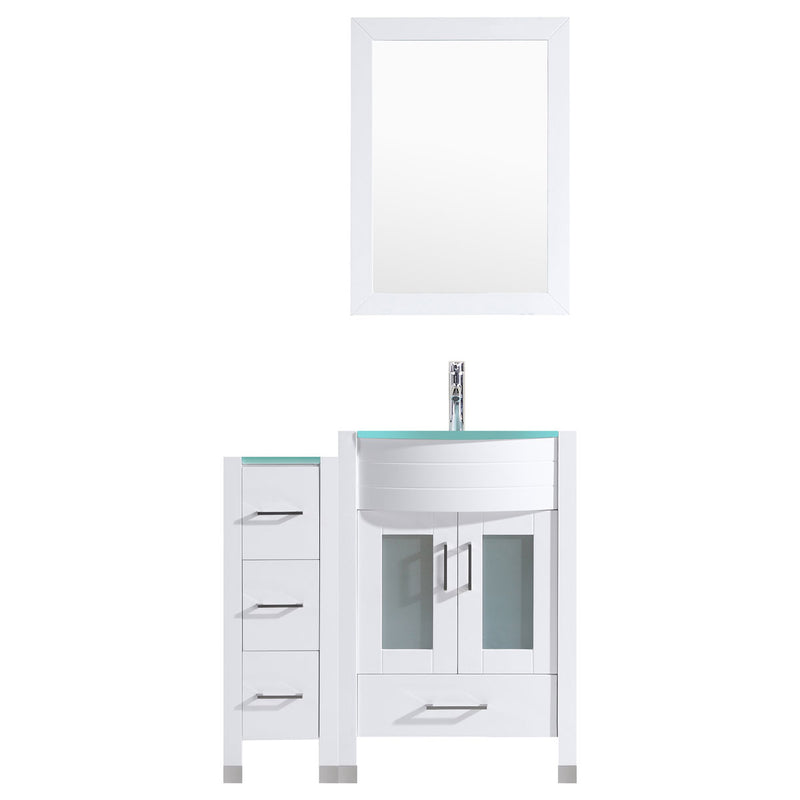 LessCare 48 White Vanity Set - One 36 Sink Base, One 12 Drawer Base (LV3-C3-48-W)