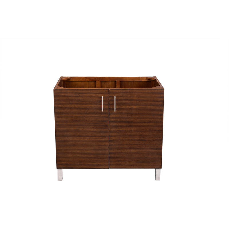 James Martin Metropolitan 36" Single Vanity American Walnut with 3 cm Santa Cecilia Top 850-V36-AWT-3ODSC