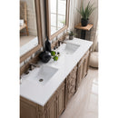 James Martin Bristol 72" Double Vanity Whitewashed Walnut with 3 cm Classic White Quartz Top 157-V72-WW-3CLW