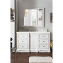 James Martin De Soto 60" Single Vanity Bright White with 3 cm Eternal Marfil Quartz Top 825-V60S-BW-3EMR