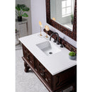 James Martin Balmoral 48" Single Vanity Cabinet Antique Walnut with 3 cm Classic White Quartz Top 150-V48-ANW-3CLW