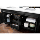 James Martin Brookfield 72" Antique Black Double Vanity with 3 cm Classic White Quartz Top 147-114-5731-3CLW