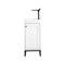 James Martin Chianti 16" Single Vanity Cabinet Glossy White Matte Black with White Glossy Resin Countertop E303-V16-GW-MBK-WG