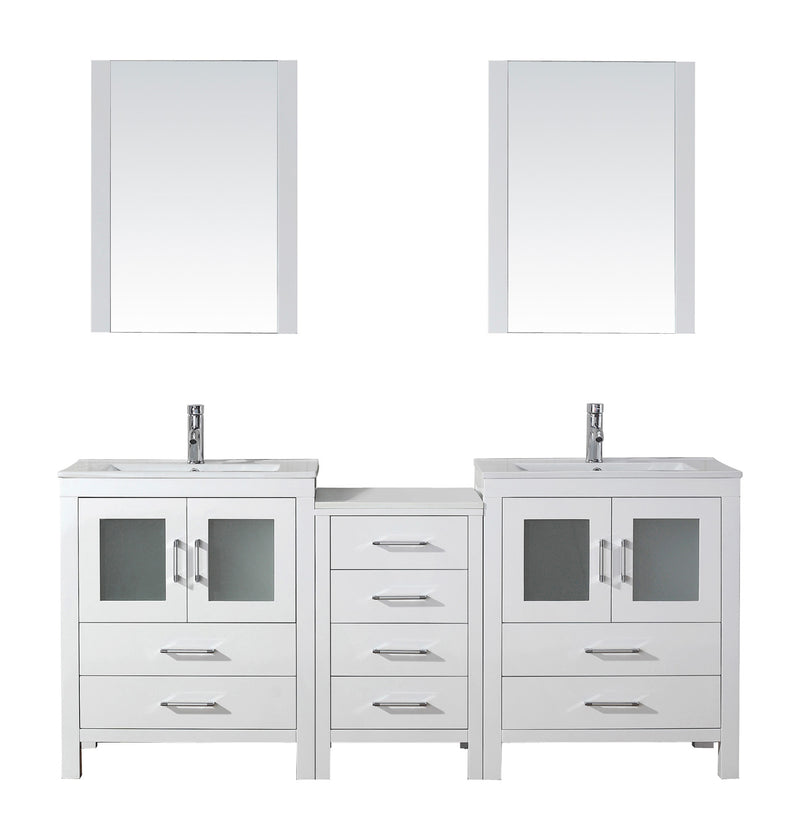 Virtu USA Dior 74" Double Bathroom Vanity